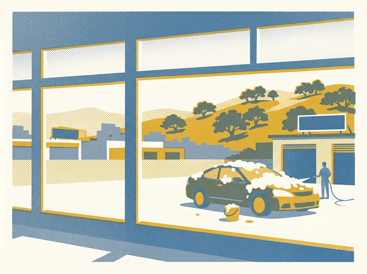 Illustration of auto detailing in Oakland